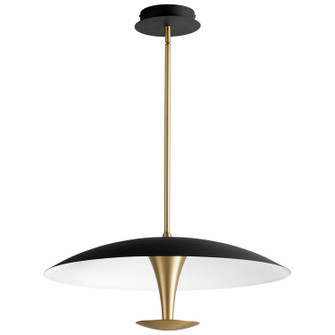 Spacely LED Pendant in Black W/ Aged Brass (440|3-647-1540)