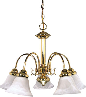 Ballerina Five Light Chandelier in Polished Brass (72|60-185)