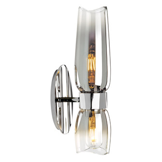 Flame Two Light Wall Sconce in Chrome (185|9760-CH-CLGR)