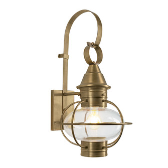 American Onion One Light Outdoor Wall Mount in Aged Brass (185|1712-AG-CL)