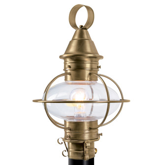 American Onion One Light Post Mount in Aged Brass (185|1710-AG-CL)