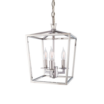 Cage Three Light Pendant in Polished Nickel (185|1084-PN-NG)