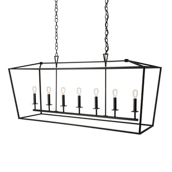 Cage Seven Light Pendant in Matte Black (185|1083-MB-NG)