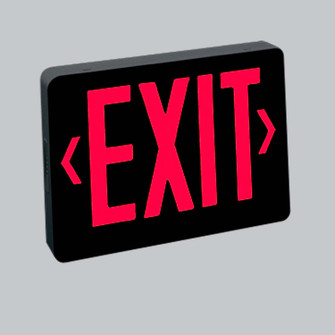 Exit & Emergency Red LED Univ Ac Exit in Black (167|NX-503-LED/BR)