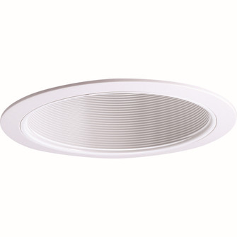 Rec Inc 6'' Trim 6'' Br30/Par30 Phenolic Stepped Baffle W/ Plastic Ring in White (167|NTP-31)