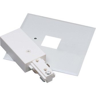 Track Syst & Comp-2 Cir Live End Feed With Cover, 2 Circuit Track in White (167|NT-2311W)