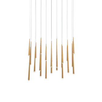 Cascade LED Pendant in Aged Brass (281|PD-41723L-AB)