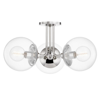 Meadow Three Light Semi Flush Mount in Polished Nickel (428|H503603-PN)