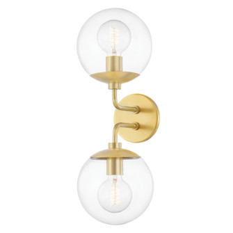 Meadow Two Light Wall Sconce in Aged Brass (428|H503102-AGB)