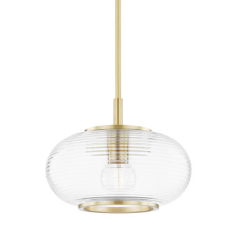 Maggie One Light Pendant in Aged Brass (428|H418701-AGB)