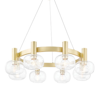 Harlow Eight Light Chandelier in Aged Brass (428|H403808-AGB)