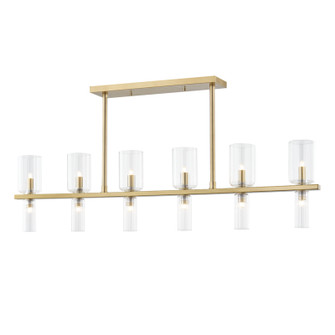 Tabitha 12 Light Linear in Aged Brass (428|H384912-AGB)
