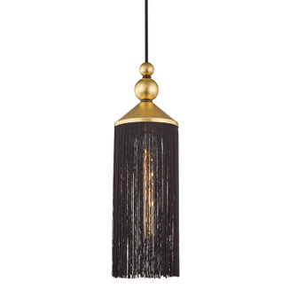 Scarlett One Light Pendant in Gold Leaf/Black (428|H300701-GL/BK)