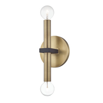 Colette Two Light Wall Sconce in Aged Brass/Black (428|H296102-AGB/BK)