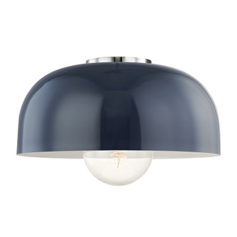Avery One Light Flush Mount in Polished Nickel/Navy (428|H199501L-PN/NVY)