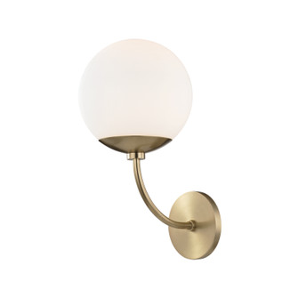 Carrie One Light Wall Sconce in Aged Brass (428|H160101-AGB)