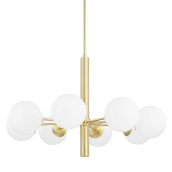 Stella Eight Light Chandelier in Aged Brass (428|H105808-AGB)