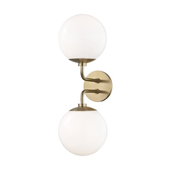 Stella Two Light Wall Sconce in Aged Brass (428|H105102-AGB)