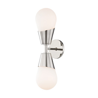 Cora Two Light Wall Sconce in Polished Nickel (428|H101102-PN)