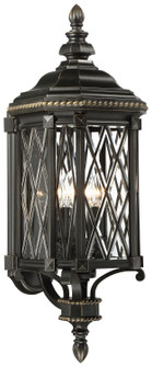 Bexley Manor Four Light Outdoor Wall Mount in Coal W/Gold Highlights (7|9322-585)