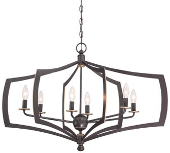 Middletown Six Light Chandelier in Downton Bronze With Gold Highlights (7|4376-579)