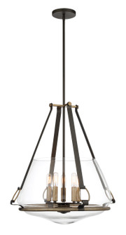 Eden Valley Five Light Pendant/Semi Flush Mount in Smoked Iron W/Aged Gold (7|3905-107)