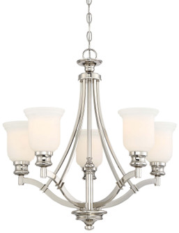 Audrey'S Point Five Light Chandelier in Polished Nickel (7|3295-613)