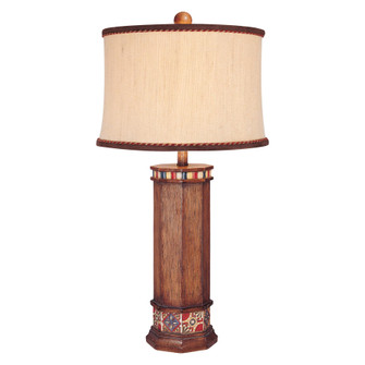 One Light Table Lamp in Brown Wood Look (7|10373-0)
