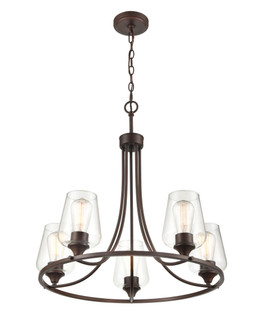 Ashford Five Light Chandelier in Rubbed Bronze (59|9725-RBZ)