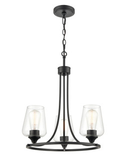 Ashford Three Light Chandelier in Matte Black (59|9723-MB)