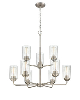 Moven Nine Light Chandelier in Satin Nickel (59|9609-SN)