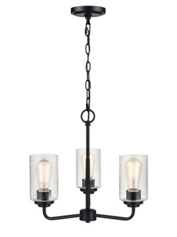 Moven Three Light Chandelier in Matte Black (59|9603-MB)