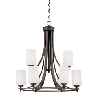 Bristo Nine Light Chandelier in Rubbed Bronze (59|7259-RBZ)