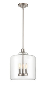 Asheville Three Light Pendant in Satin Nickel (59|6933-SN)