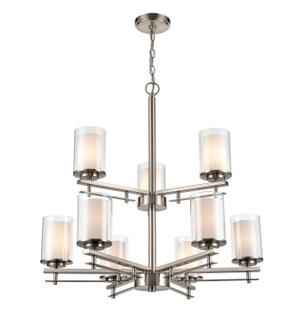 Huderson Nine Light Chandelier in Brushed Nickel (59|5519-BN)