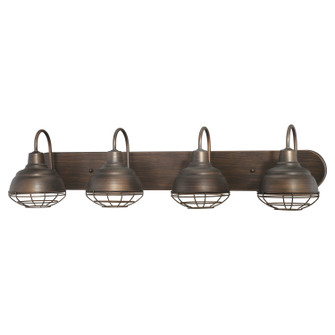 Neo-Industrial Four Light Vanity in Rubbed Bronze (59|5424-RBZ)