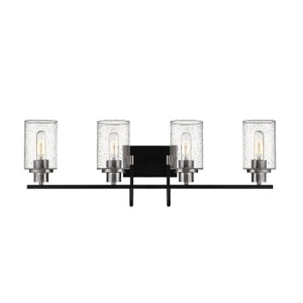 Clifton Four Light Vanity in Matte Black/Brushed Nickel (59|3514-MB/BN)