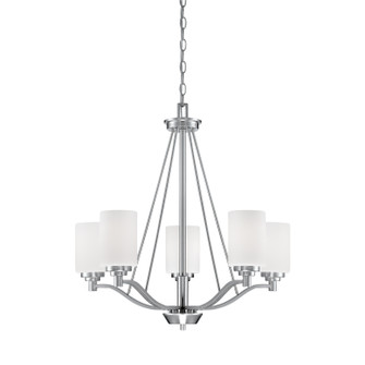 Durham Five Light Chandelier in Satin Nickel (59|3155-SN)