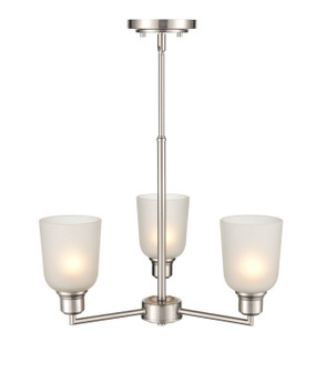 Amberle Three Light Chandelier in Brushed Nickel (59|2813-BN)