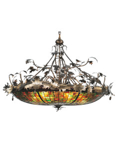 Greenbriar Oak Six Light Inverted Pendant in Antique Copper (57|99572)