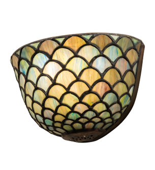 Tiffany Fishscale Wall Sconce in Green/Blue (57|99197)