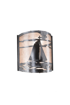Sailboat Two Light Wall Sconce in Industrial Steel (57|82563)