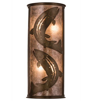 Leaping Trout Four Light Wall Sconce in Antique Copper (57|82464)