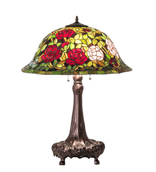 Tiffany Rosebush Three Light Table Lamp in Mahogany Bronze (57|82452)