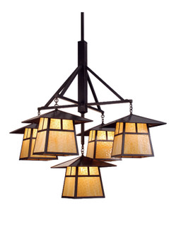 Stillwater Five Light Chandelier in Craftsman Brown (57|79730)