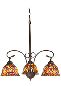 Fishscale Three Light Chandelier in Antique (57|74045)