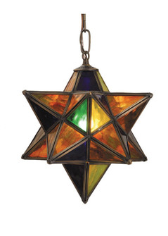 Moravian Star One Light Pendant in Mahogany Bronze (57|72849)