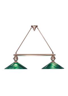 Deco Ball Two Light Island Pendant in Nickel (57|72662)