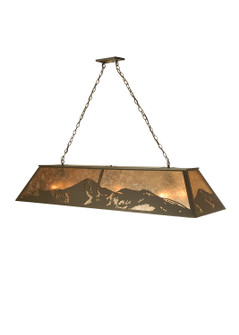 Mountain Range Nine Light Oblong Pendant in Timeless Bronze (57|72323)