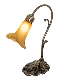 Amber Pond Lily One Light Mini Lamp in Antique Brass (57|71568)